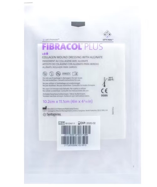 Колагенова пов'язка з альгінатом Fibracol Plus 10,2*11,1см 1шт